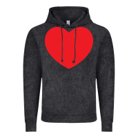 Vintage Black big heart Vintage Hoodie - linhVisuals
