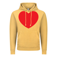 Vintage Mustard big heart Vintage Hoodie - linhVisuals
