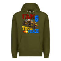 Army Green i'am six truck yeah Premium Hoodie - Artiststas