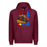 Burgundy i'am six truck yeah Premium Hoodie - Artiststas