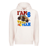 Pale Pink i'am six truck yeah Premium Hoodie - Artiststas