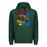 Sports Green i'am six truck yeah Premium Hoodie - Artiststas