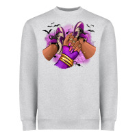 Heather Grey Halloween afro sneakers Heavyweight Sweatshirt - RanaPortraitStore
