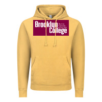 Vintage Mustard Brooklyn College Vintage Hoodie - linhVisuals