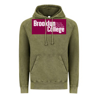 Vintage Olive Brooklyn College Vintage Hoodie - linhVisuals
