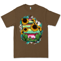 Cacao Georgia Map Sunflower Cactus Serape Premium Tee - RanaPortraitStore