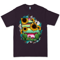 Plum Georgia Map Sunflower Cactus Serape Premium Tee - RanaPortraitStore