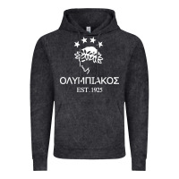 Vintage Black olympiakos greek Vintage Hoodie - linhVisuals