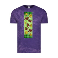 Cloud Purple american football with lightning bolt  pen wrap Vintage Tee - BundleAndBundleShop