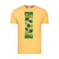 Vintage Mustard american football with lightning bolt  pen wrap Vintage Tee - BundleAndBundleShop