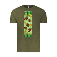 Vintage Olive american football with lightning bolt  pen wrap Vintage Tee - BundleAndBundleShop