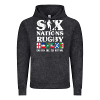 Vintage Black rugby 6 nations england france ireland italy scotland wales t shirt Vintage Hoodie - linhVisuals