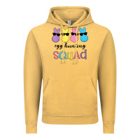 Vintage Mustard easter egg hunting squad kindergarten squad girls boys kids Vintage Hoodie - linhVisuals