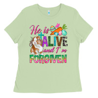 Matcha He Is Alive And I'm Forgiven Ladies Tee - BundleAndBundleShop