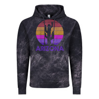 Cloud Black arizona   vintage retro cactus souvenir gift t shirt Vintage Hoodie - linhVisuals