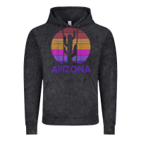 Vintage Black arizona   vintage retro cactus souvenir gift t shirt Vintage Hoodie - linhVisuals