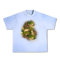 Grape Ice camouflage and leopard patch  1 Urban Heavy Tee - BundleAndBundleShop
