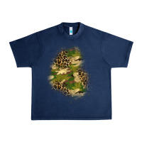 Navy camouflage and leopard patch  1 Urban Heavy Tee - BundleAndBundleShop