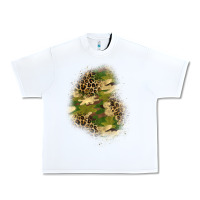 White camouflage and leopard patch  1 Urban Heavy Tee - BundleAndBundleShop