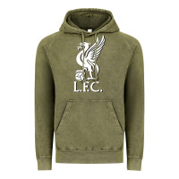Vintage Olive LIVERPOOL CLUB POPULAR Vintage Hoodie - linhVisuals