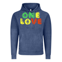 Vintage Denim reggae colors t  shirtone love reggae lovers pattern t  shirt Vintage Hoodie - linhVisuals