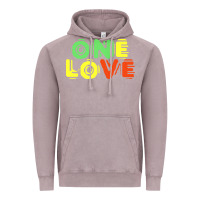 Vintage Zinc reggae colors t  shirtone love reggae lovers pattern t  shirt Vintage Hoodie - linhVisuals