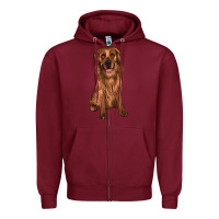 Burgundy labrador Zipper Hoodie - JahusDesignShop