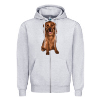 Heather Grey labrador Zipper Hoodie - JahusDesignShop
