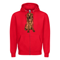 Red labrador Zipper Hoodie - JahusDesignShop