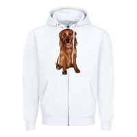 White labrador Zipper Hoodie - JahusDesignShop