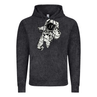 Vintage Black astronaut in the space Vintage Hoodie - linhVisuals