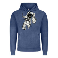 Vintage Denim astronaut in the space Vintage Hoodie - linhVisuals