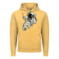 Vintage Mustard astronaut in the space Vintage Hoodie - linhVisuals