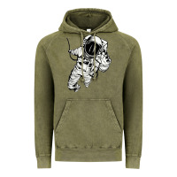 Vintage Olive astronaut in the space Vintage Hoodie - linhVisuals