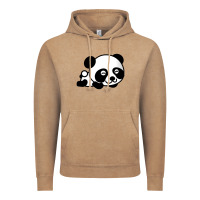 Vintage Coffee baby panda bear Vintage Hoodie - linhVisuals