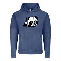 Vintage Denim baby panda bear Vintage Hoodie - linhVisuals