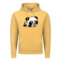 Vintage Mustard baby panda bear Vintage Hoodie - linhVisuals
