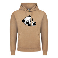 Vintage Coffee baby panda bear Vintage Hoodie - linhVisuals
