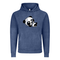 Vintage Denim baby panda bear Vintage Hoodie - linhVisuals