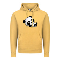 Vintage Mustard baby panda bear Vintage Hoodie - linhVisuals