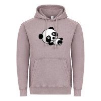Vintage Zinc baby panda bear Vintage Hoodie - linhVisuals
