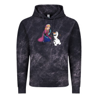 Cloud Black olaf and  elsa Vintage Hoodie - linhVisuals