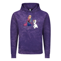 Cloud Purple olaf and  elsa Vintage Hoodie - linhVisuals