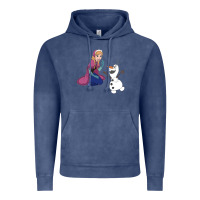 Vintage Denim olaf and  elsa Vintage Hoodie - linhVisuals