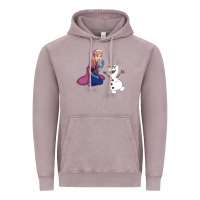 Vintage Zinc olaf and  elsa Vintage Hoodie - linhVisuals