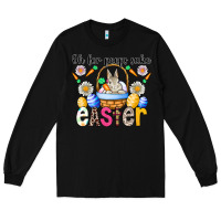 Black Oh For Peeps Sake Easter Long Sleeve Tee - CowhideDigitalArt