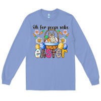 Colony Blue Oh For Peeps Sake Easter Long Sleeve Tee - CowhideDigitalArt