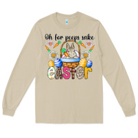 Mushroom Oh For Peeps Sake Easter Long Sleeve Tee - CowhideDigitalArt