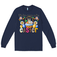 Navy Oh For Peeps Sake Easter Long Sleeve Tee - CowhideDigitalArt