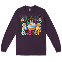 Plum Oh For Peeps Sake Easter Long Sleeve Tee - CowhideDigitalArt